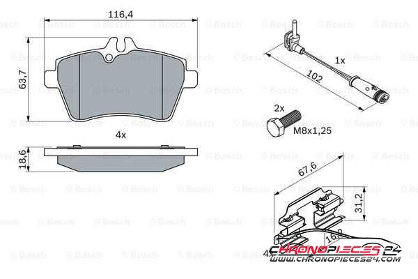 Achat de EICHER 101220859 Kit de plaquettes de frein, frein à disque pas chères