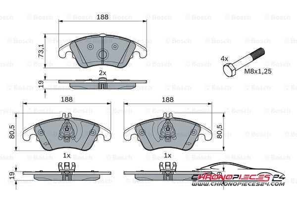 Achat de EICHER 101222789 Kit de plaquettes de frein, frein à disque pas chères