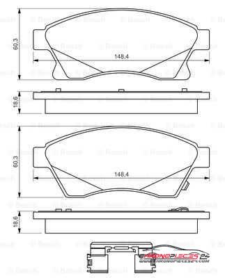 Achat de EICHER 101720369 Kit de plaquettes de frein, frein à disque pas chères