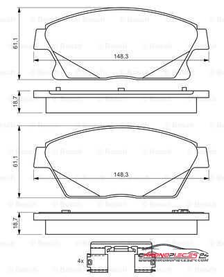 Achat de EICHER 101720379 Kit de plaquettes de frein, frein à disque pas chères