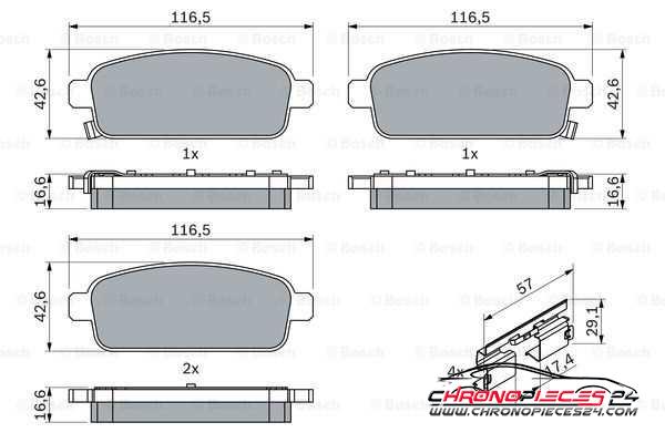 Achat de EICHER 101720389 Kit de plaquettes de frein, frein à disque pas chères