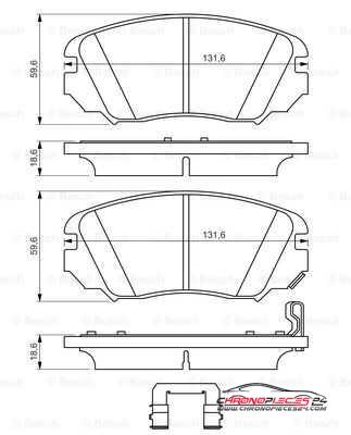 Achat de EICHER 101725229 Kit de plaquettes de frein, frein à disque pas chères