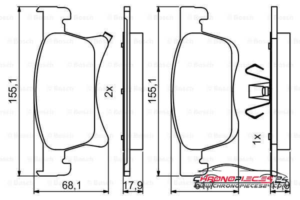 Achat de EICHER 101725339 Kit de plaquettes de frein, frein à disque pas chères