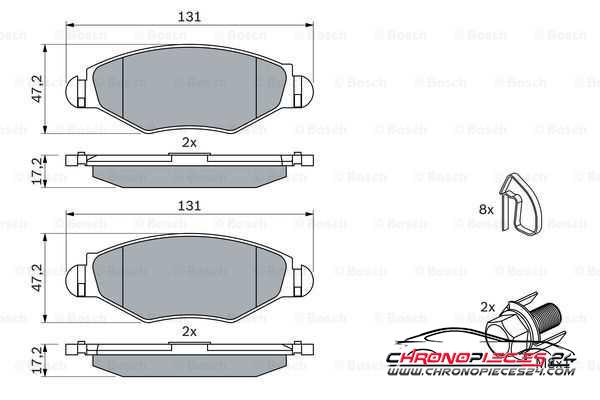 Achat de EICHER 101735179 Kit de plaquettes de frein, frein à disque pas chères