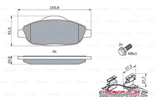 Achat de EICHER 101735519 Kit de plaquettes de frein, frein à disque pas chères