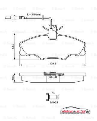 Achat de EICHER 101735549 Kit de plaquettes de frein, frein à disque pas chères