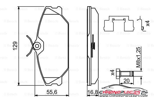 Achat de EICHER 101745249 Kit de plaquettes de frein, frein à disque pas chères