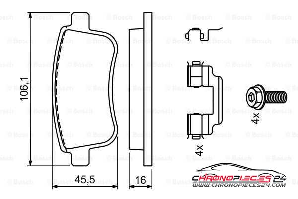 Achat de EICHER 101745799 Kit de plaquettes de frein, frein à disque pas chères