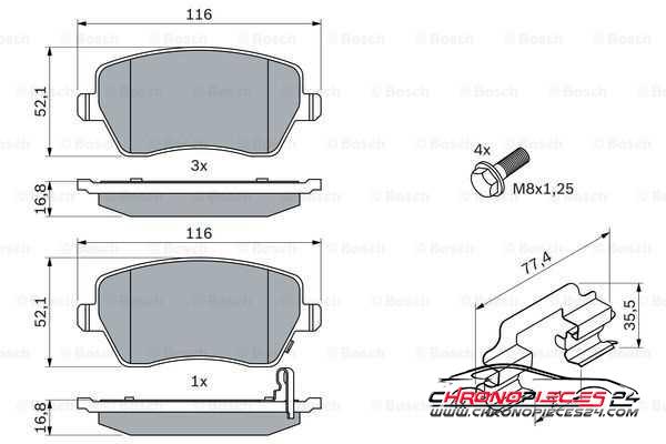 Achat de EICHER 101810149 Kit de plaquettes de frein, frein à disque pas chères