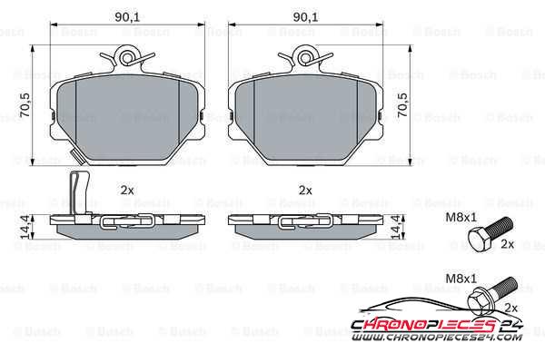 Achat de EICHER 101910019 Kit de plaquettes de frein, frein à disque pas chères