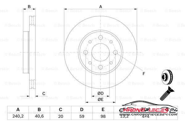 Achat de EICHER 104580259 Disque de frein pas chères