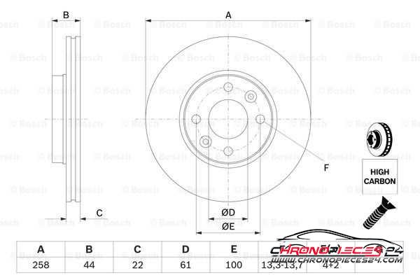 Achat de EICHER 104746149 Disque de frein pas chères