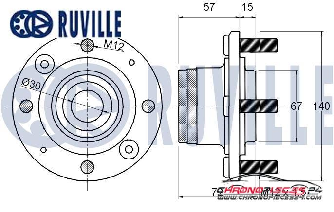 Achat de RUVILLE 220077 Kit de roulements de roue pas chères