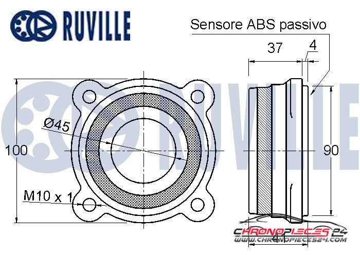 Achat de RUVILLE 220623 Kit de roulements de roue pas chères