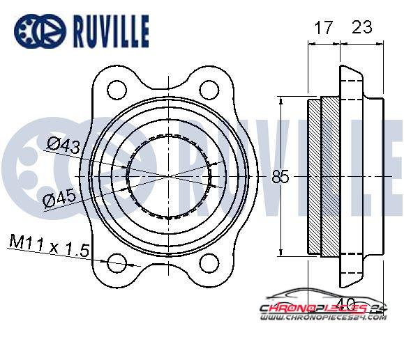 Achat de RUVILLE 220882 Kit de roulements de roue pas chères