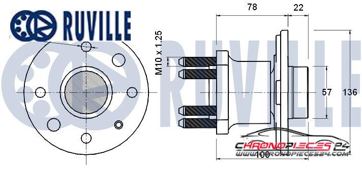 Achat de RUVILLE 220016 Kit de roulements de roue pas chères