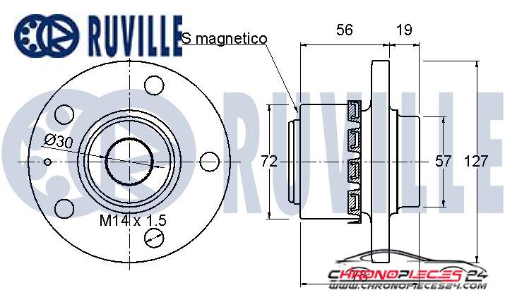 Achat de RUVILLE 220939 Kit de roulements de roue pas chères