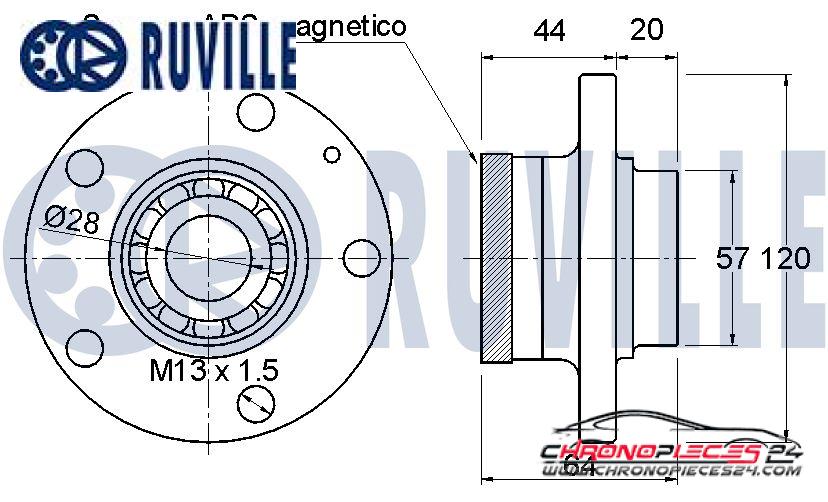 Achat de RUVILLE 220940 Kit de roulements de roue pas chères