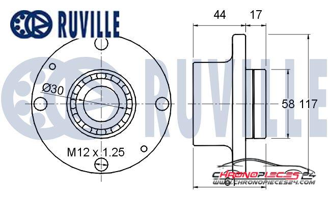 Achat de RUVILLE 220329 Kit de roulements de roue pas chères