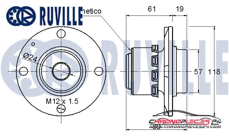 Achat de RUVILLE 220980 Kit de roulements de roue pas chères