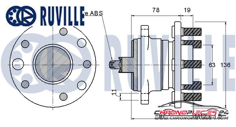 Achat de RUVILLE 220993 Kit de roulements de roue pas chères