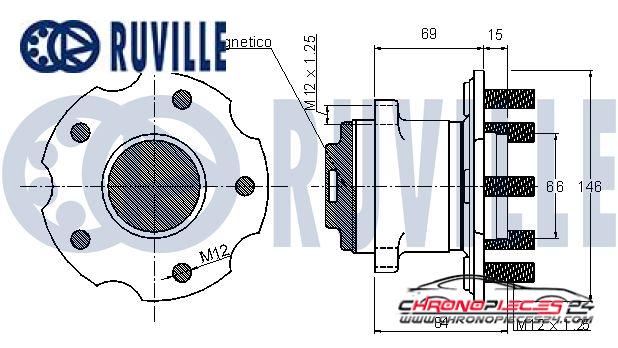 Achat de RUVILLE 221335 Kit de roulements de roue pas chères