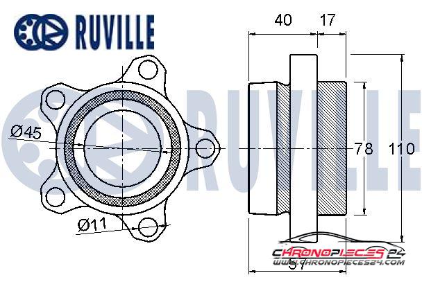 Achat de RUVILLE 221391 Kit de roulements de roue pas chères