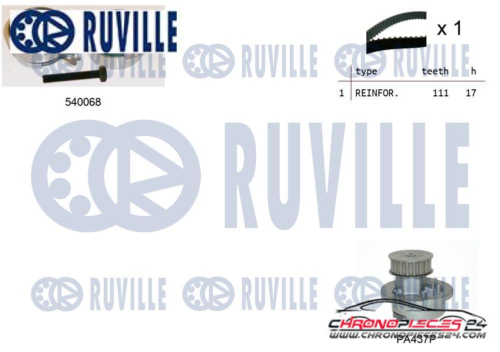 Achat de RUVILLE 5500051 Pompe à eau + kit de courroie de distribution pas chères