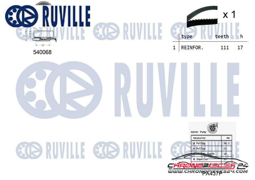 Achat de RUVILLE 5500051 Pompe à eau + kit de courroie de distribution pas chères