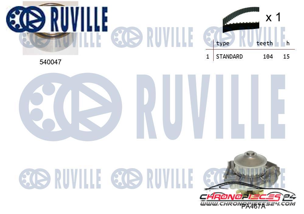 Achat de RUVILLE 5500261 Pompe à eau + kit de courroie de distribution pas chères