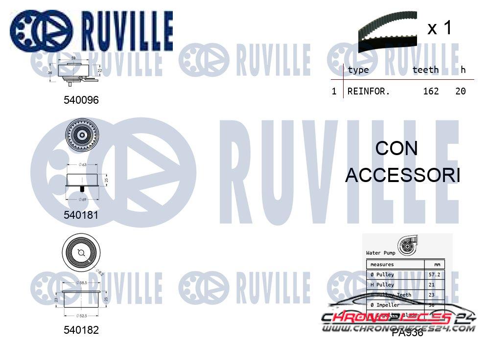 Achat de RUVILLE 5500401 Pompe à eau + kit de courroie de distribution pas chères