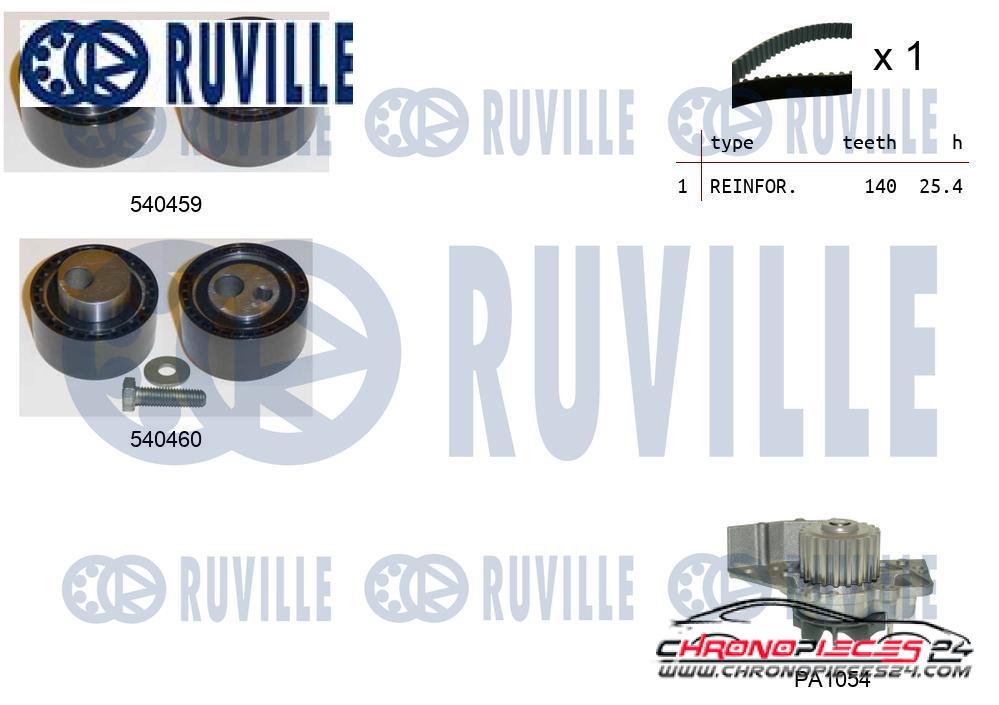 Achat de RUVILLE 5501122 Pompe à eau + kit de courroie de distribution pas chères