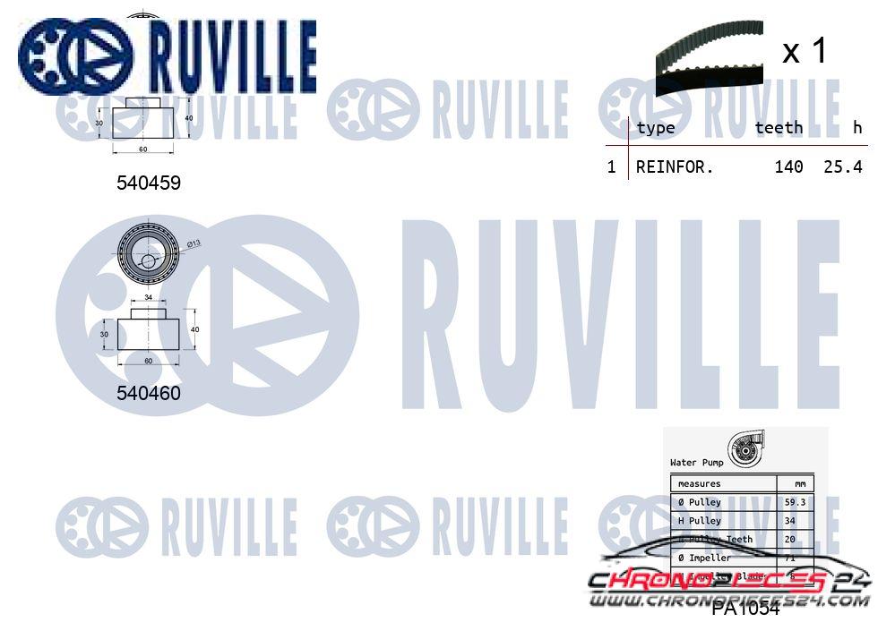 Achat de RUVILLE 5501122 Pompe à eau + kit de courroie de distribution pas chères