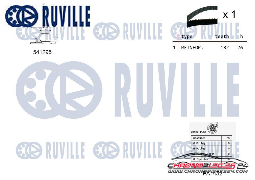 Achat de RUVILLE 5501132 Pompe à eau + kit de courroie de distribution pas chères