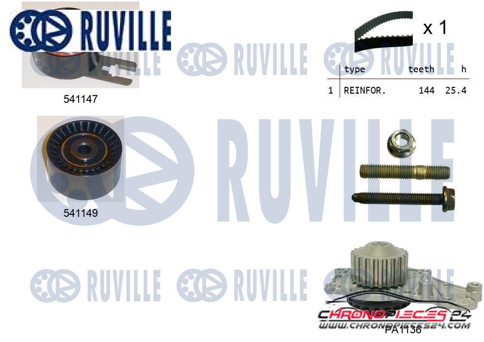 Achat de RUVILLE 5500521 Pompe à eau + kit de courroie de distribution pas chères