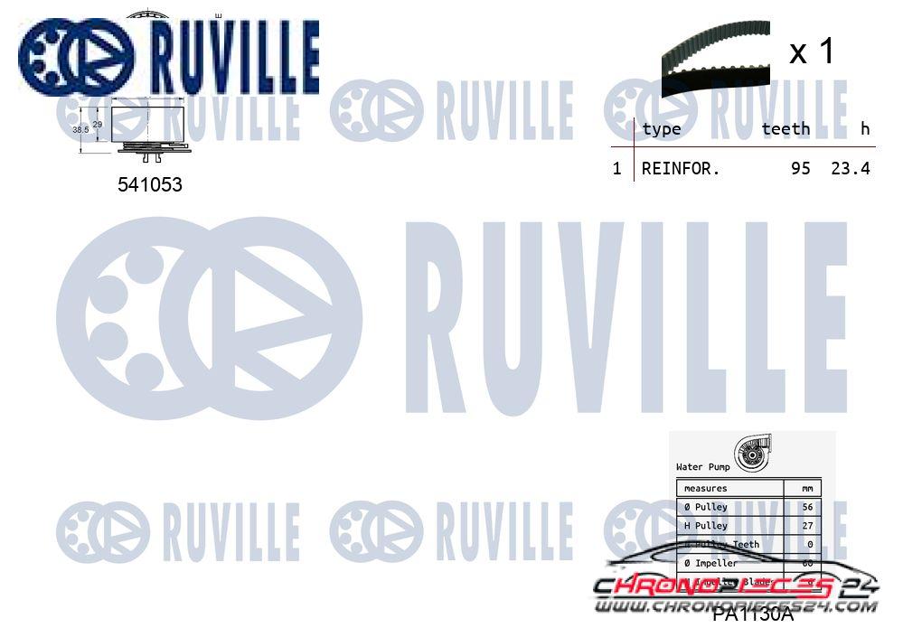 Achat de RUVILLE 5501191 Pompe à eau + kit de courroie de distribution pas chères