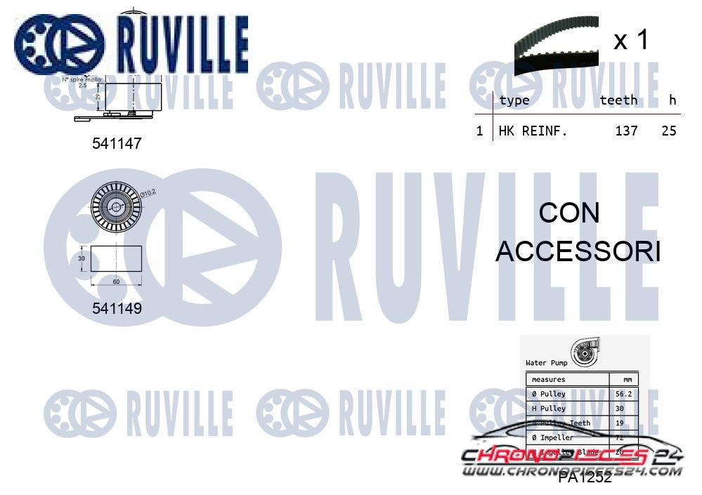 Achat de RUVILLE 5500581 Pompe à eau + kit de courroie de distribution pas chères