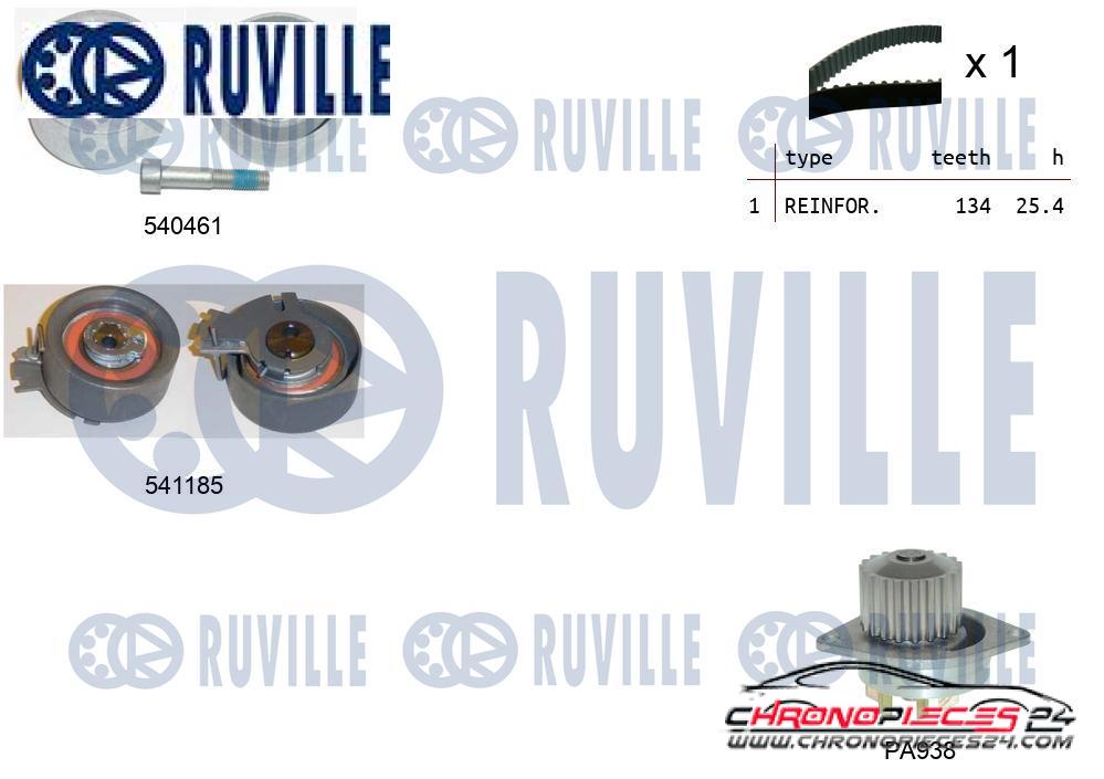 Achat de RUVILLE 5501201 Pompe à eau + kit de courroie de distribution pas chères