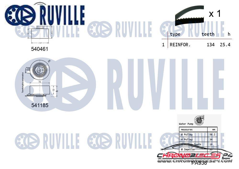 Achat de RUVILLE 5501201 Pompe à eau + kit de courroie de distribution pas chères