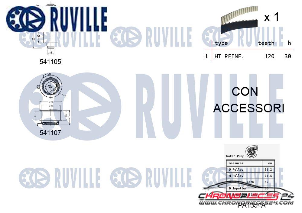 Achat de RUVILLE 5500612 Pompe à eau + kit de courroie de distribution pas chères