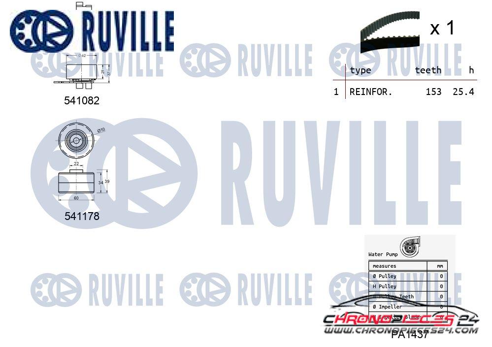 Achat de RUVILLE 5501451 Pompe à eau + kit de courroie de distribution pas chères