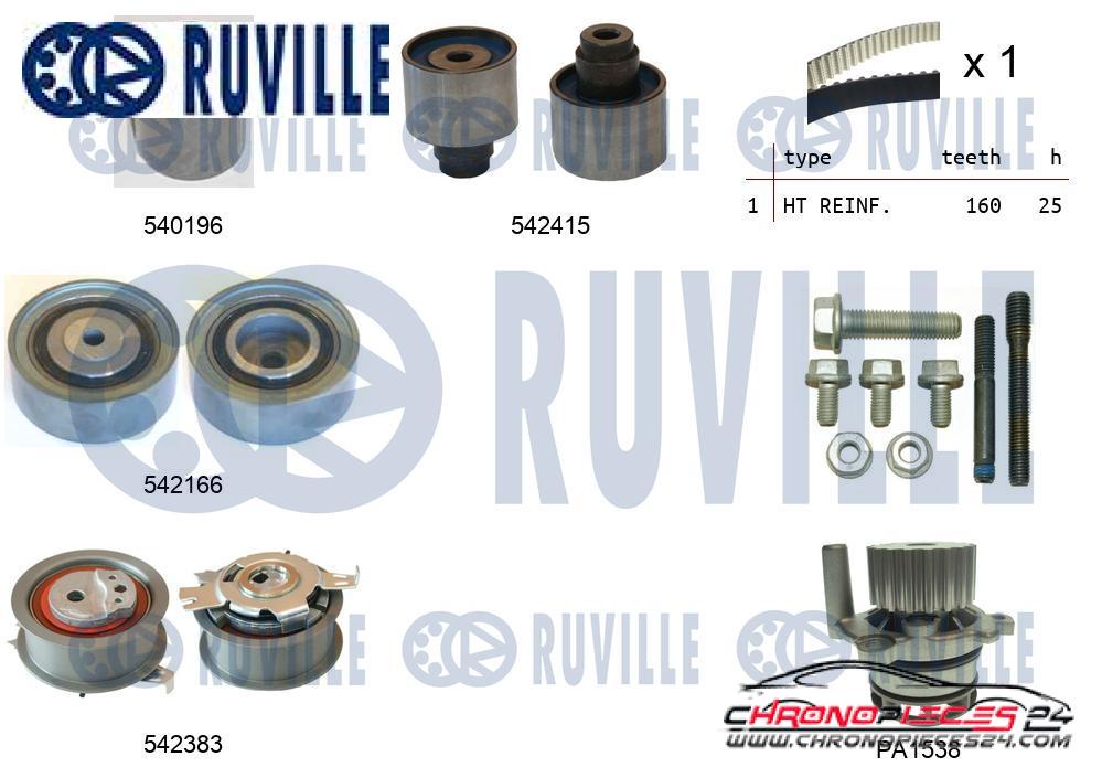 Achat de RUVILLE 5503351 Pompe à eau + kit de courroie de distribution pas chères