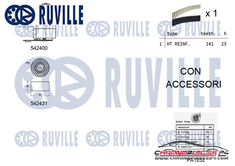 Achat de RUVILLE 5503581 Pompe à eau + kit de courroie de distribution pas chères