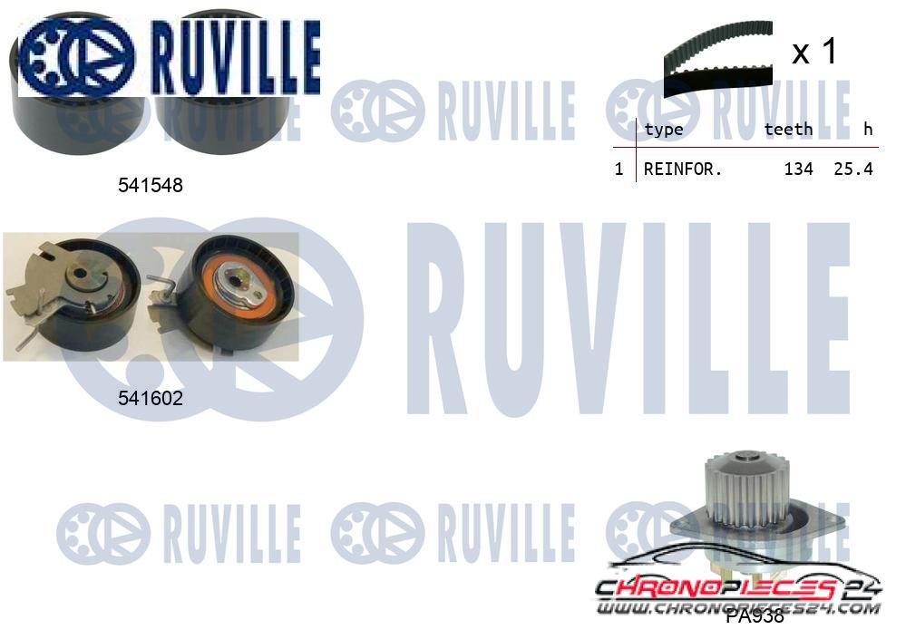 Achat de RUVILLE 5502861 Pompe à eau + kit de courroie de distribution pas chères