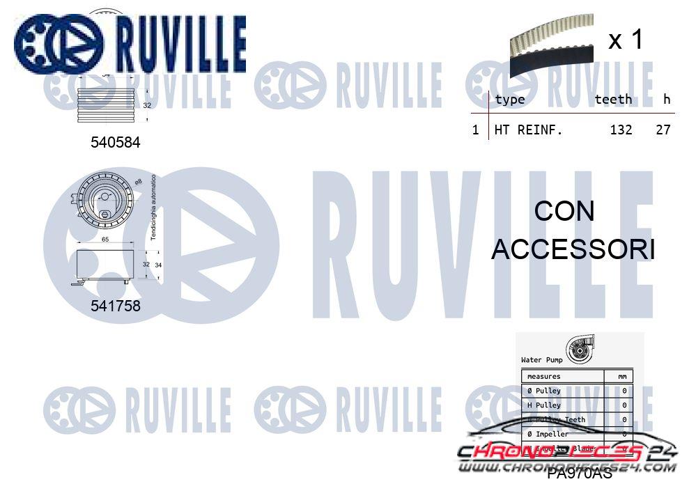 Achat de RUVILLE 5502981 Pompe à eau + kit de courroie de distribution pas chères