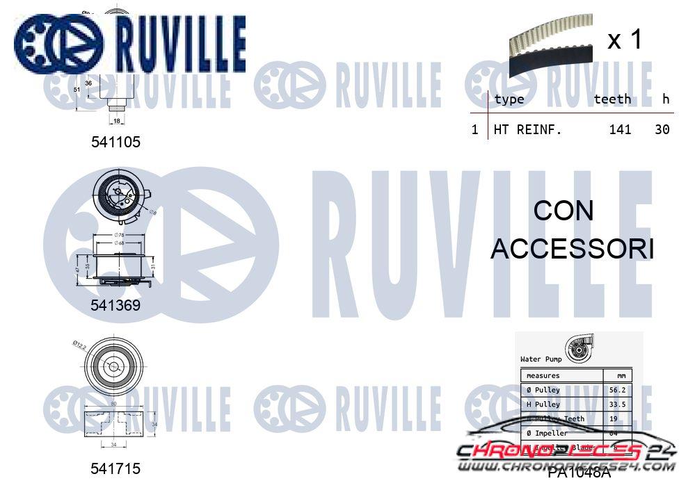 Achat de RUVILLE 5502991 Pompe à eau + kit de courroie de distribution pas chères