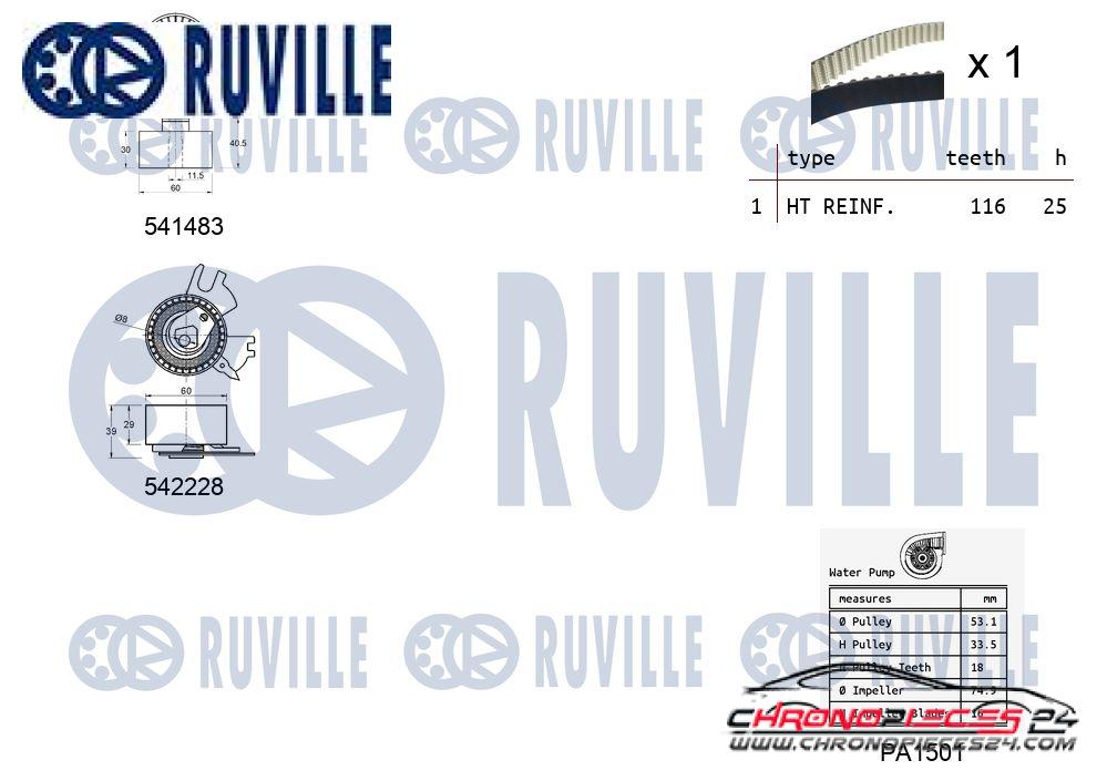 Achat de RUVILLE 5503671 Pompe à eau + kit de courroie de distribution pas chères