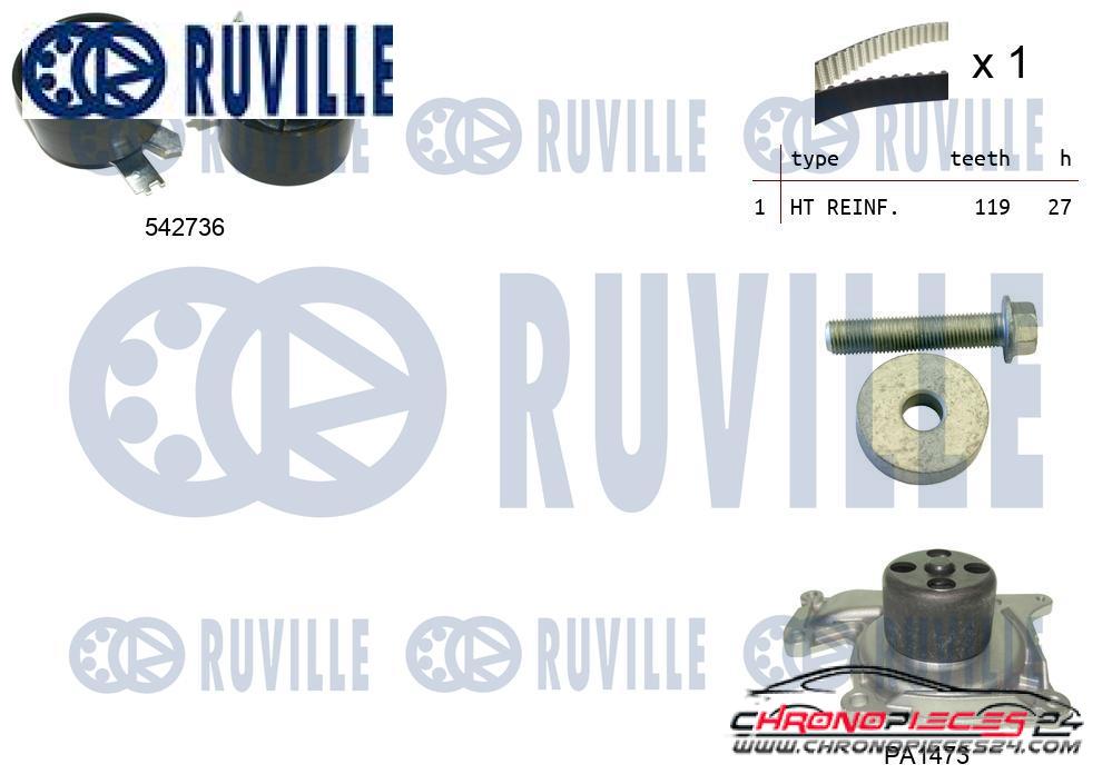 Achat de RUVILLE 5503781 Pompe à eau + kit de courroie de distribution pas chères