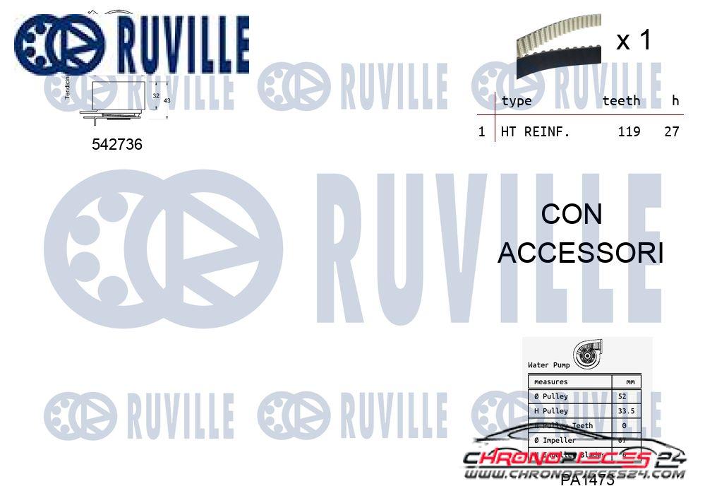 Achat de RUVILLE 5503781 Pompe à eau + kit de courroie de distribution pas chères