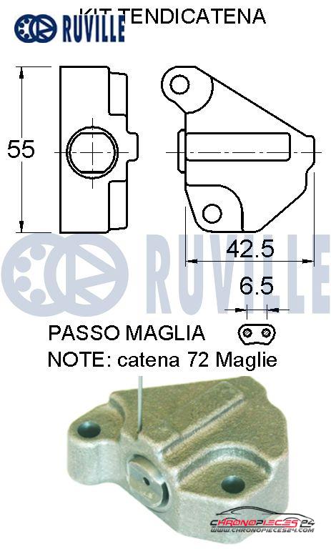 Achat de RUVILLE 580063 Kit de distribution par chaîne pas chères